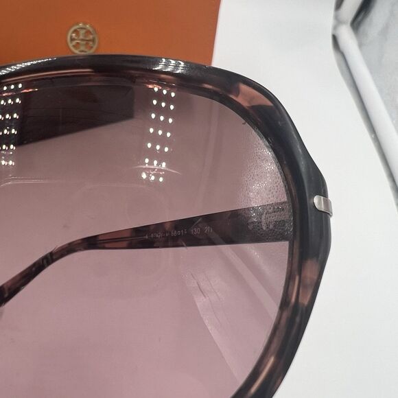 Tory Burch Sunglasses Tortoise Shell Frame Exaggerated Cat Eye Rose Brown Lens main image 9